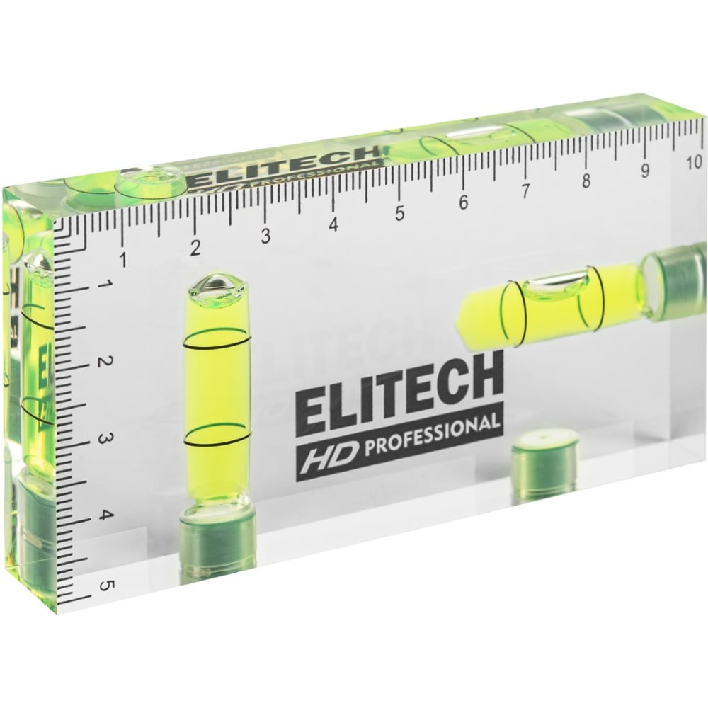 Уровень пузырьковый Elitech 320308 (прозрачный,10см,магнитный,2 глазка) HD 214933