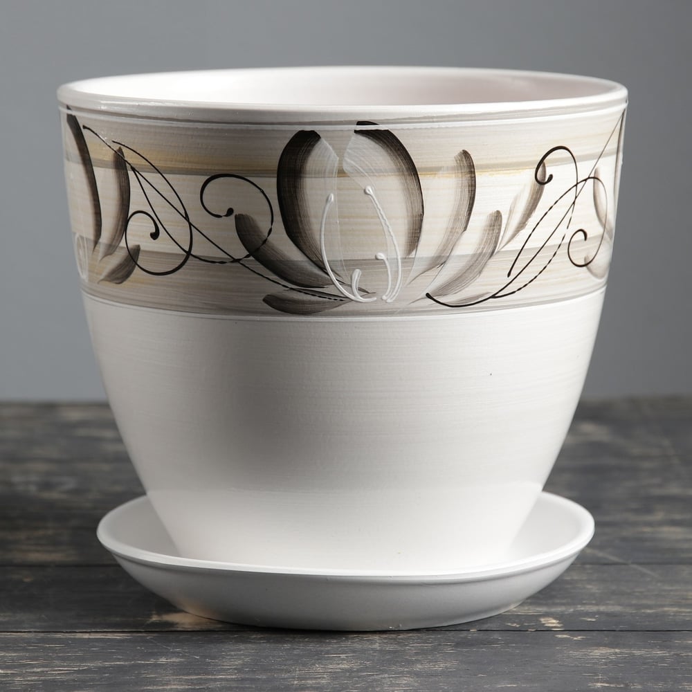 Изображение товара Горшок цветочный СИМАЛЕНД Лотос Белый 5 л