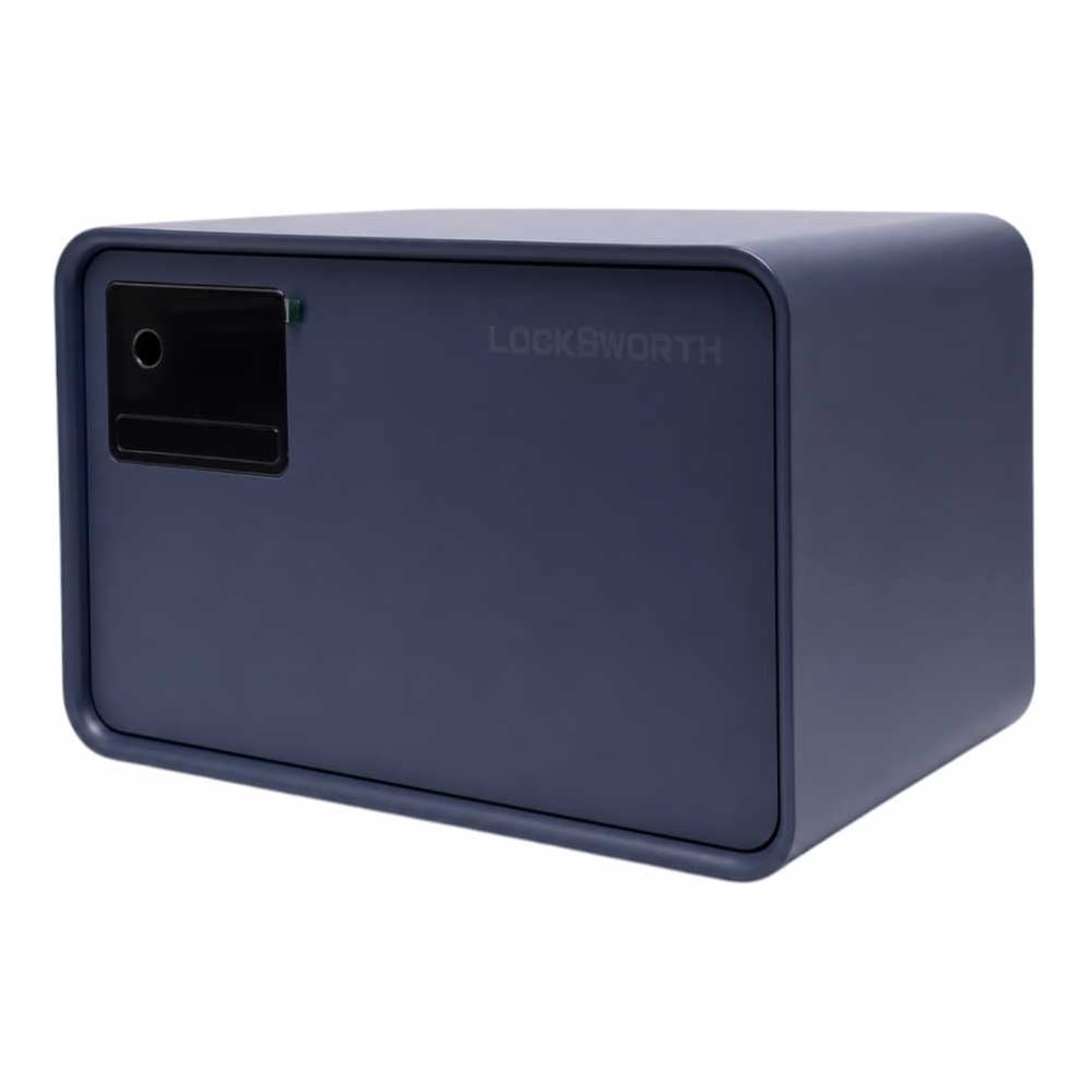 Сейф для денег и документов LockSworth 200x310x200 мм, биометрический и механический кодовый замки, синий VS4528-BL
