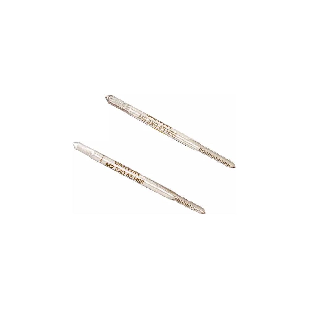 Метчики ручные GARWIN M2,2x0.45, DIN 352, HSS, 6H, комплект из 2 штук GM-TC022045