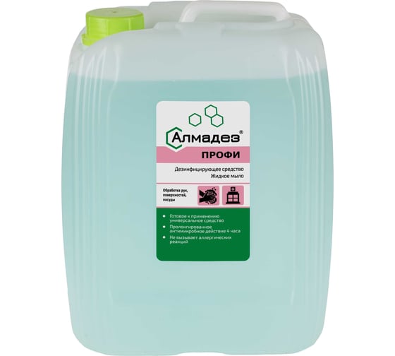 Изображение товара Дезинфицирующее мыло АЛМАДЕЗ Профи 5 л евро канистра МАП-87