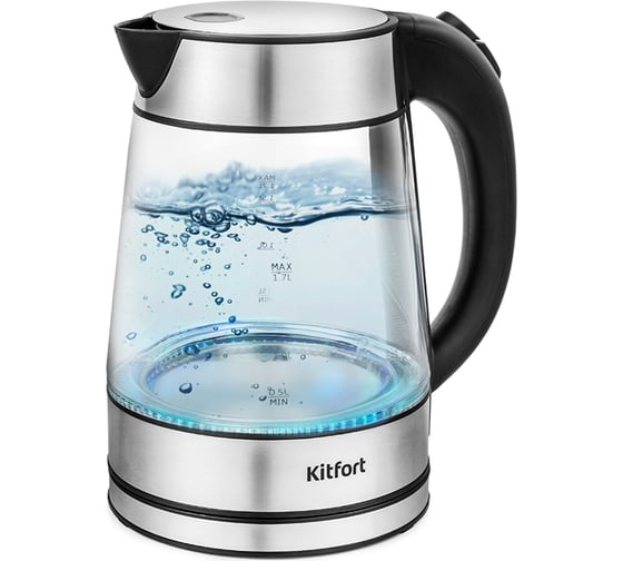 Изображение товара Чайник KITFORT Мощность 1850–2200 Вт емкость 1,7 л режимы нагрева 100 С КТ-6105
