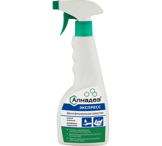 Изображение товара Антисептик для рук АЛМАДЕЗ Экспресс 500 мл триггер АЭ-505