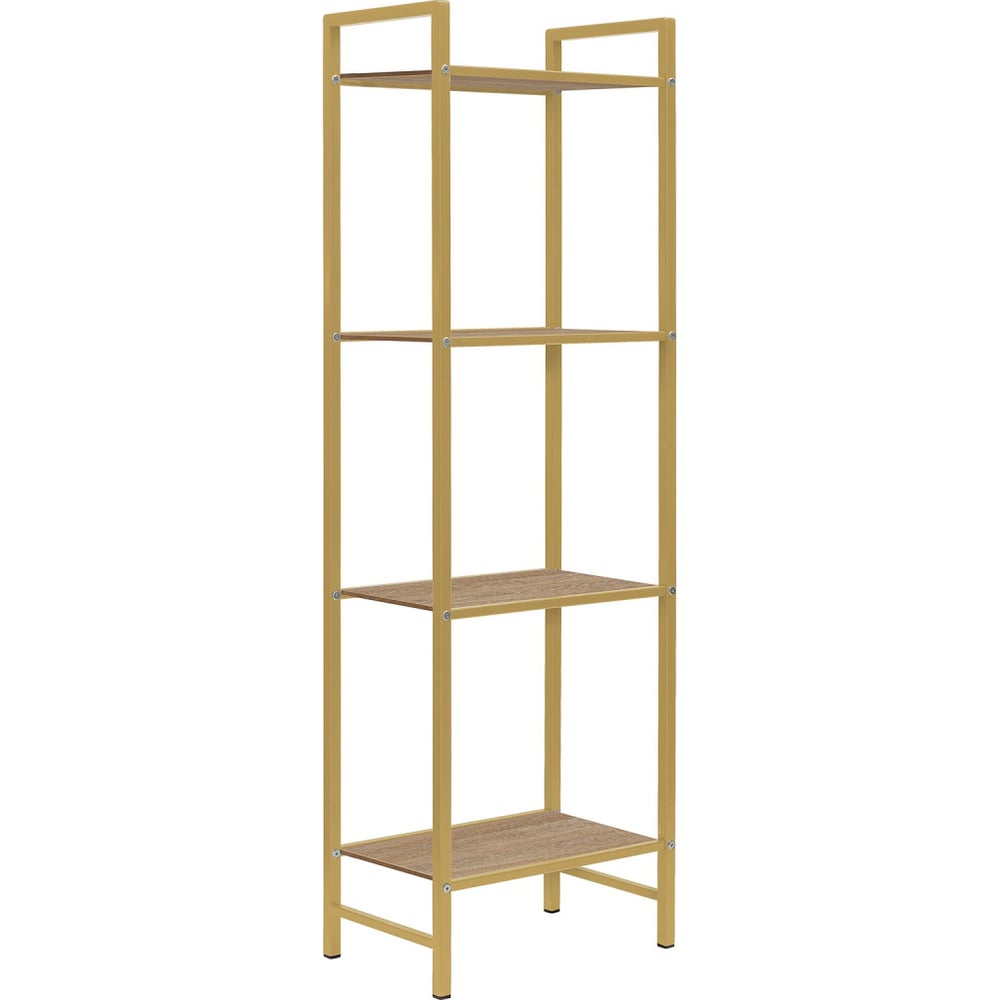Стеллаж GreenWeen ALTO SMART, золотой, ЛДСП Дуб Каселла, 45x30x145 мм GW-ALTO-SMART-450G-LD-R