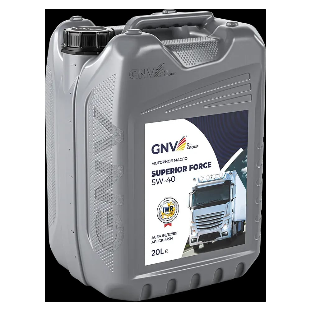 Изображение товара Масло моторное GNV Superior Force 5W-40, ACEA E6/E7/E9, API CK-4, 20 л GSF1122243451205400020