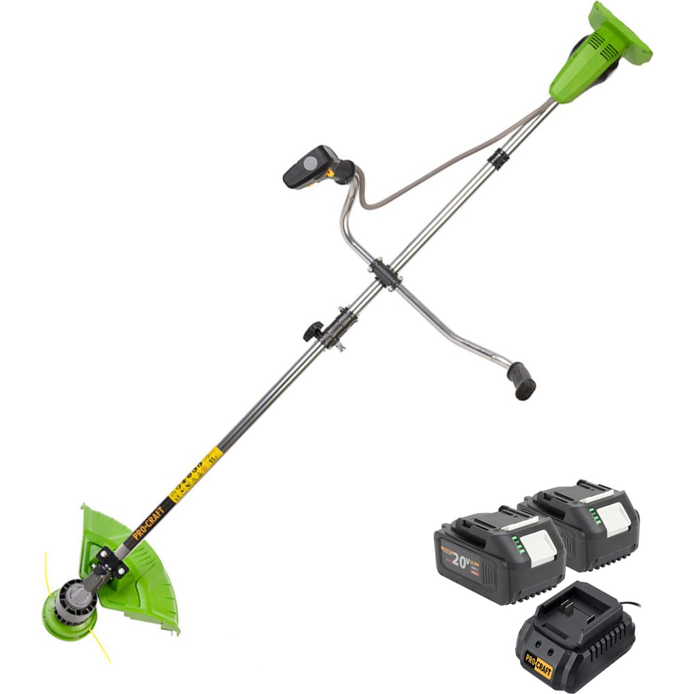 Триммер аккумуляторный PROCRAFT PTA41 420мм (2 АКБ 4Ач+ЗУ+диск+катушка) PTA41-bb_set