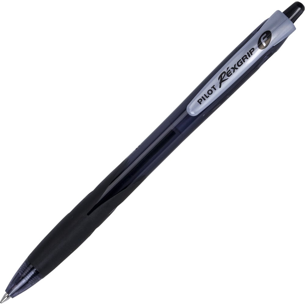 Ручка шариковая автоматическая PILOT Rex Grip черная, узел 0.7 мм, линия 0.22 мм 140813
