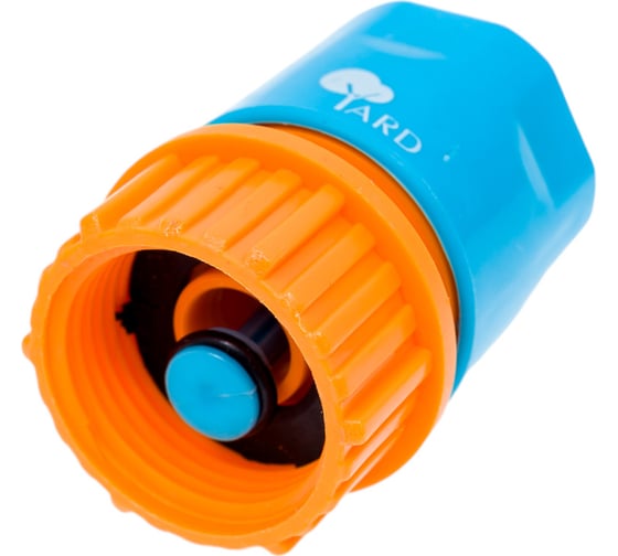 Изображение товара Соединитель быстросъемный с аквастопом, пластиковый, внутренняя резьба для шланга 3/4" Yard 64-2-022