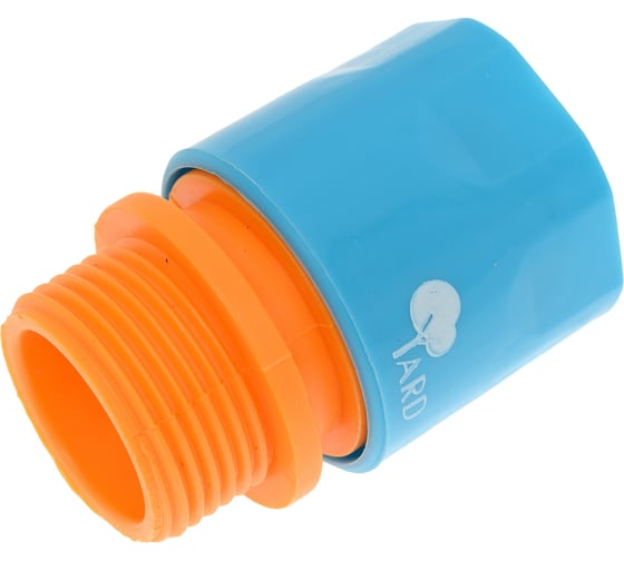 Изображение товара Соединитель быстросъемный, пластиковый, внешняя резьба для шланга 3/4" Yard 64-2-020