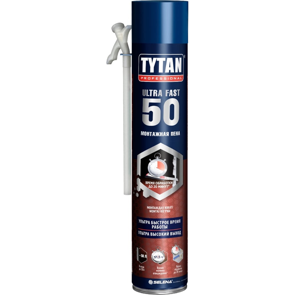 Изображение товара Бытовая монтажная пена Tytan Professional Ultra Fast 50, 750 мл 283424 Изображение товара Бытовая монтажная пена Tytan Professional Ultra Fast 50, 750 мл 283424