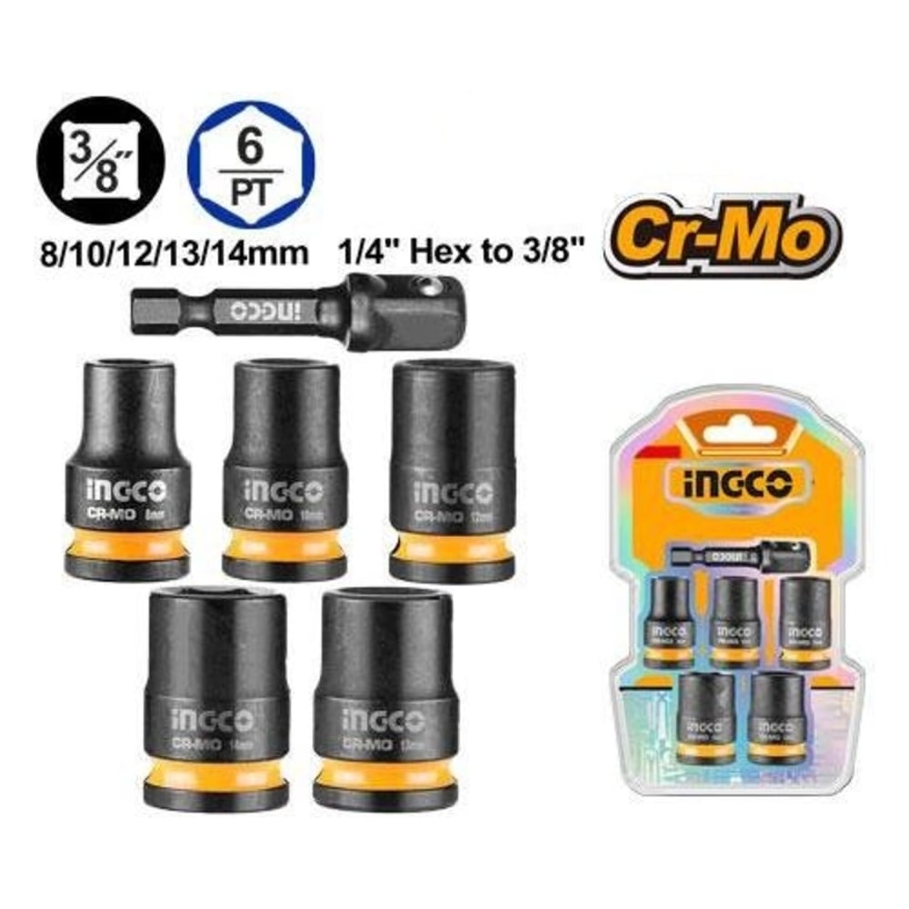 Набор ударных головок INGCO 6 шт. 3/8DR. HKISSD38061