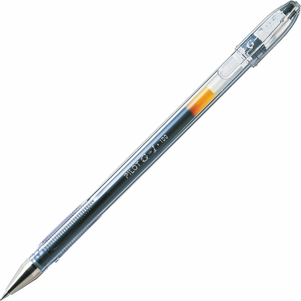 Ручка гелевая PILOT G-1, ЧЕРНАЯ, корпус прозрачный, узел 0,5мм, линия 0,25мм BL-G1-5T 140469