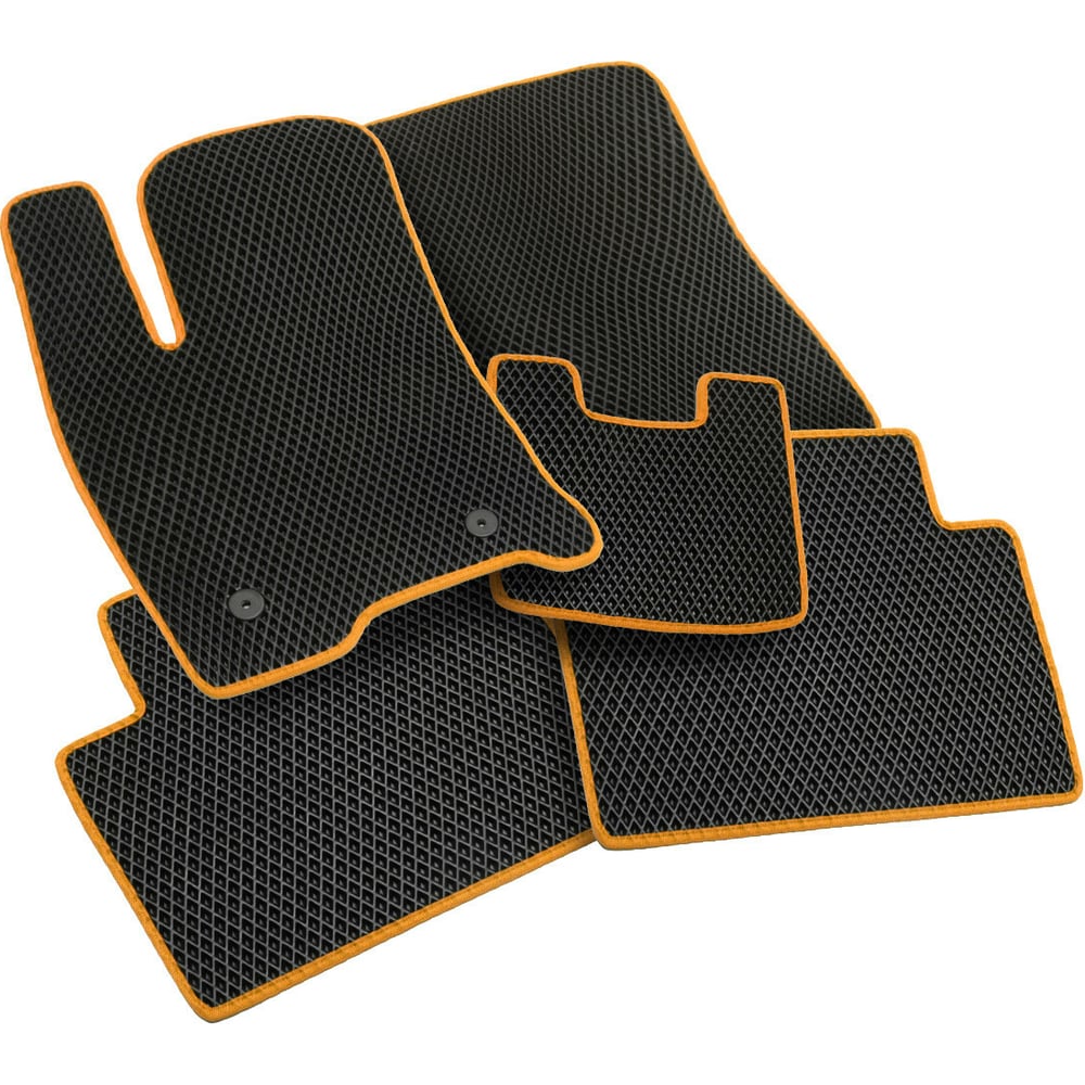 Изображение товара Коврики Vicecar ЕВА для BMW 5 F10 F11 2010-2016 салонные без бортиков оранжевые EV4016