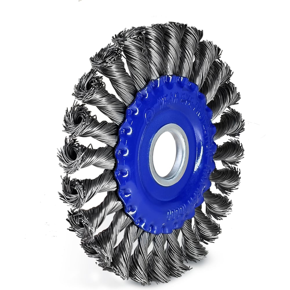 Щетка дисковая ПрофТим для УШМ D125x15, посадка 22,2мм, крученая сталь 0.5мм DA-125-22.2-ST-05