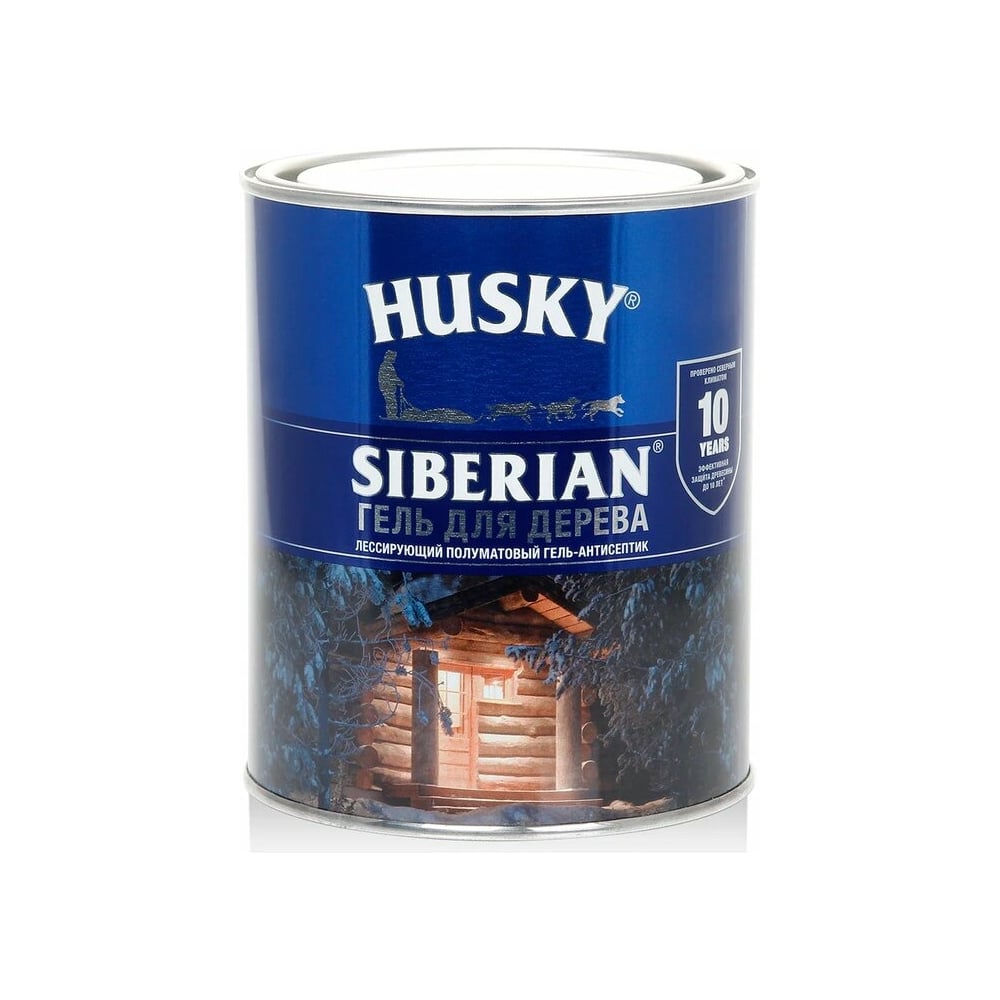 Изображение товара Гель-антисептик для дерева HUSKY SIBERIAN полуматовый каштан 0,9 л