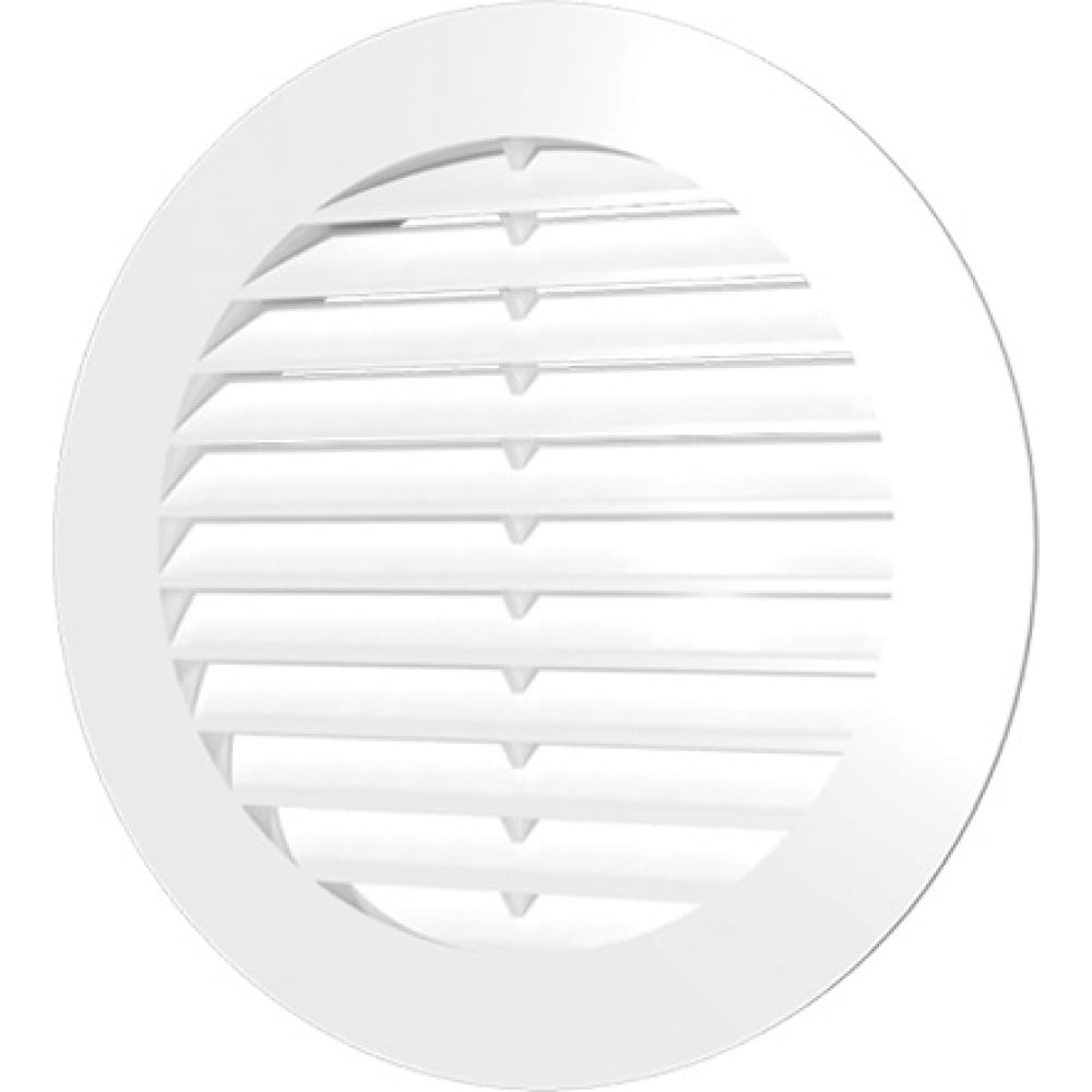 Купить Круглая неразъемная вентиляционная решетка РемоКолор, A10RK, решетка вентиляционная с фланцем, белый, пластик