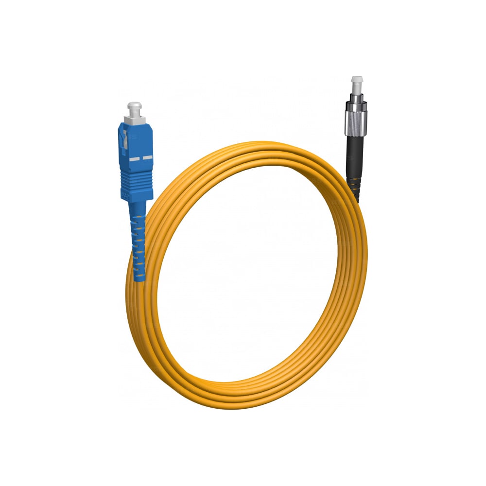 Шнур оптический KOSCAB spc SC/UPC-FC/UPC 9/125 3.0мм 20м LSZH (патч-корд)шт КОС-SPC-9-SC/U-FC/U-3.0-20