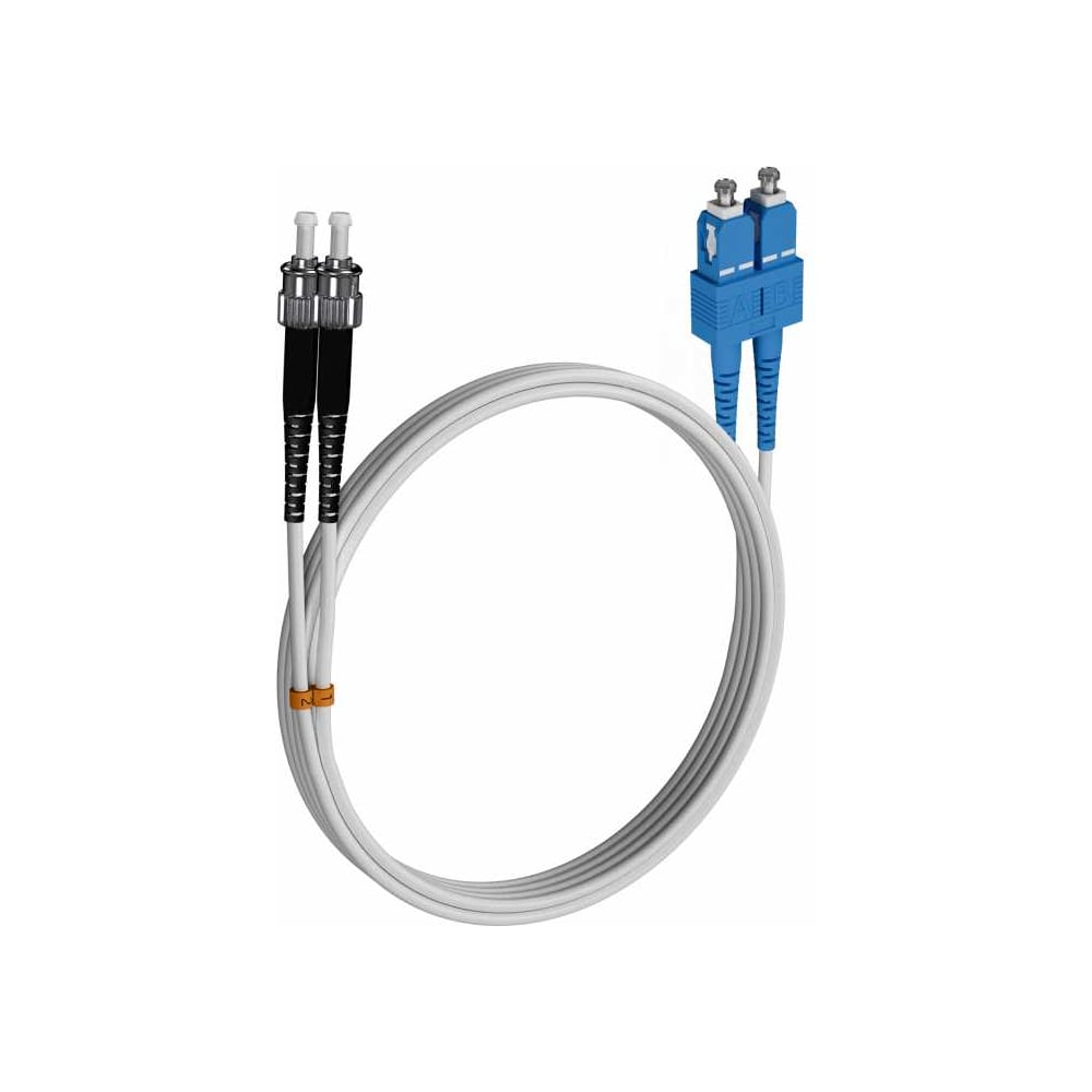 Шнур оптический KOSCAB dpc ST/UPC-SC/APC G657.A1 2.0мм 50м LSZH (патч-корд) 1шт КОС-DPC-G657.A1-ST/U-SC/A-2.0-50