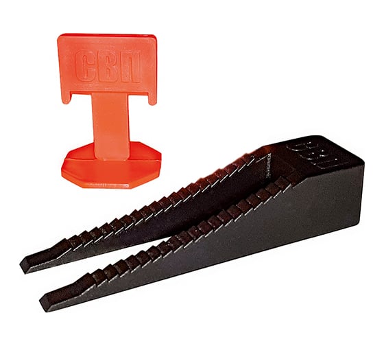 Изображение товара Система выравнивания плитки набор (50 шт; зажим Флажок + клин) РемоКолор 47-1-003