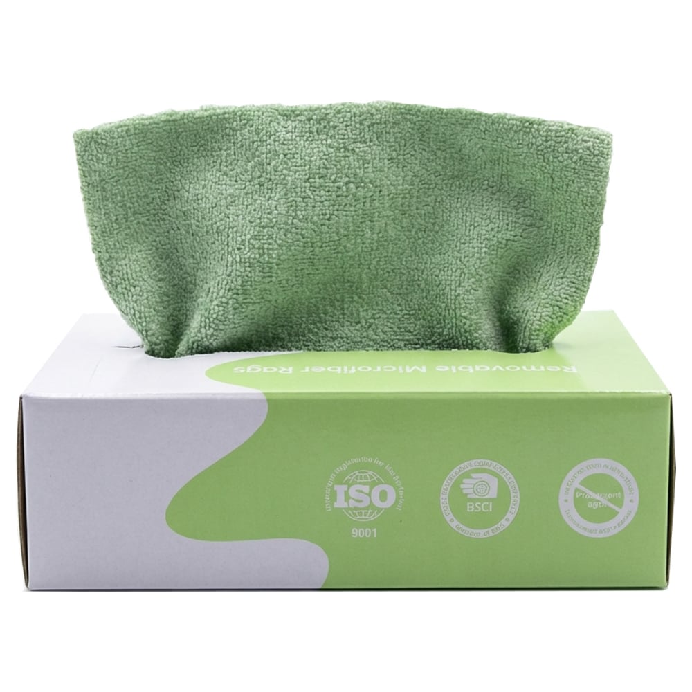 Салфетки из микрофибры KIMRIK MATCHA, зеленый, 20х20 см, 20 шт/упак KG744440
