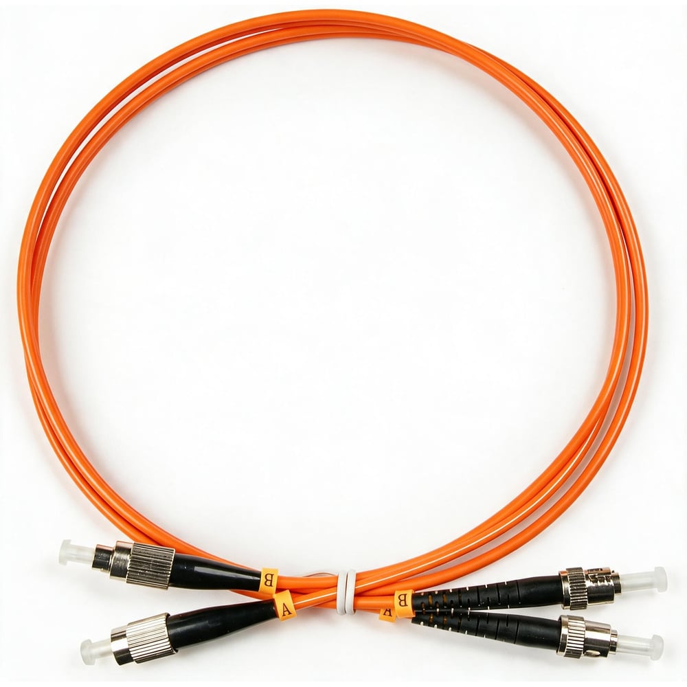 Шнур оптический KOSCAB dpc FC/UPC-ST/UPC 50/125 3.0мм 4м LSZH (патч-корд)шт КОС-DPC-50-FC/U-ST/U-3.0-4