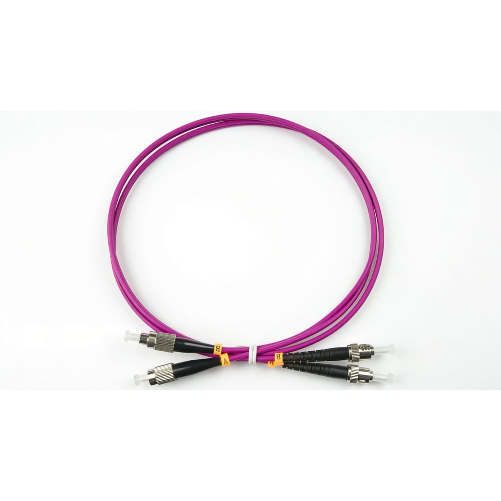 Шнур оптический KOSCAB dpc FC/UPC-ST/UPC 50/125 OM4 2.0мм 42м LSZH (патч-корд)шт КОС-DPC-504-FC/U-ST/U-2.0-42