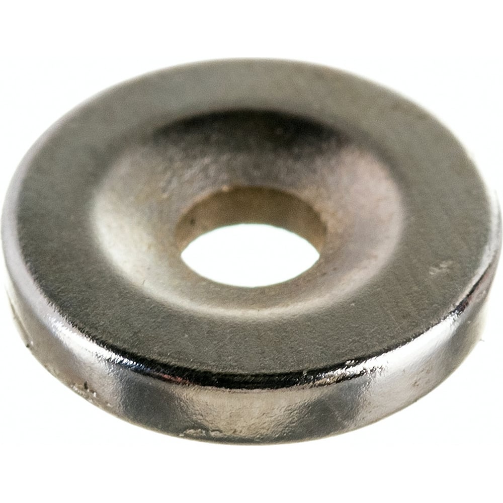 Магнит Левша 15 мм с отверстием никель У8-7069.НБ