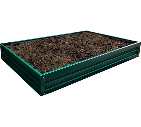 Изображение товара Металлическая грядка Металлика зеленая, 1.5x1х0.2 м 0005_1,5