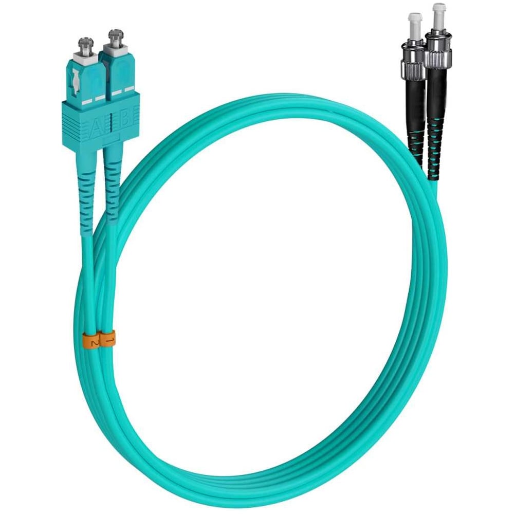 Шнур оптический KOSCAB dpc SC/UPC-ST/UPC 50/125 OM3 2.0мм 92м LSZH (патч-корд)шт КОС-DPC-503-SC/U-ST/U-2.0-92