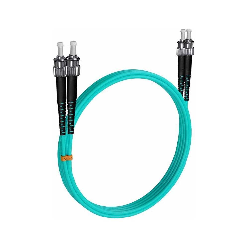 Шнур оптический KOSCAB dpc ST/UPC-ST/UPC 50/125 OM3 3.0мм 2м LSZH (патч-корд)шт КОС-DPC-503-ST/U-ST/U-3.0-2