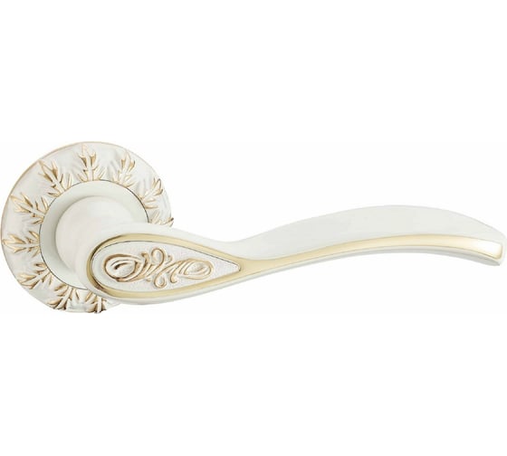 Изображение товара Ручка дверная ЦАМ белый/золото Вантаж V85WG