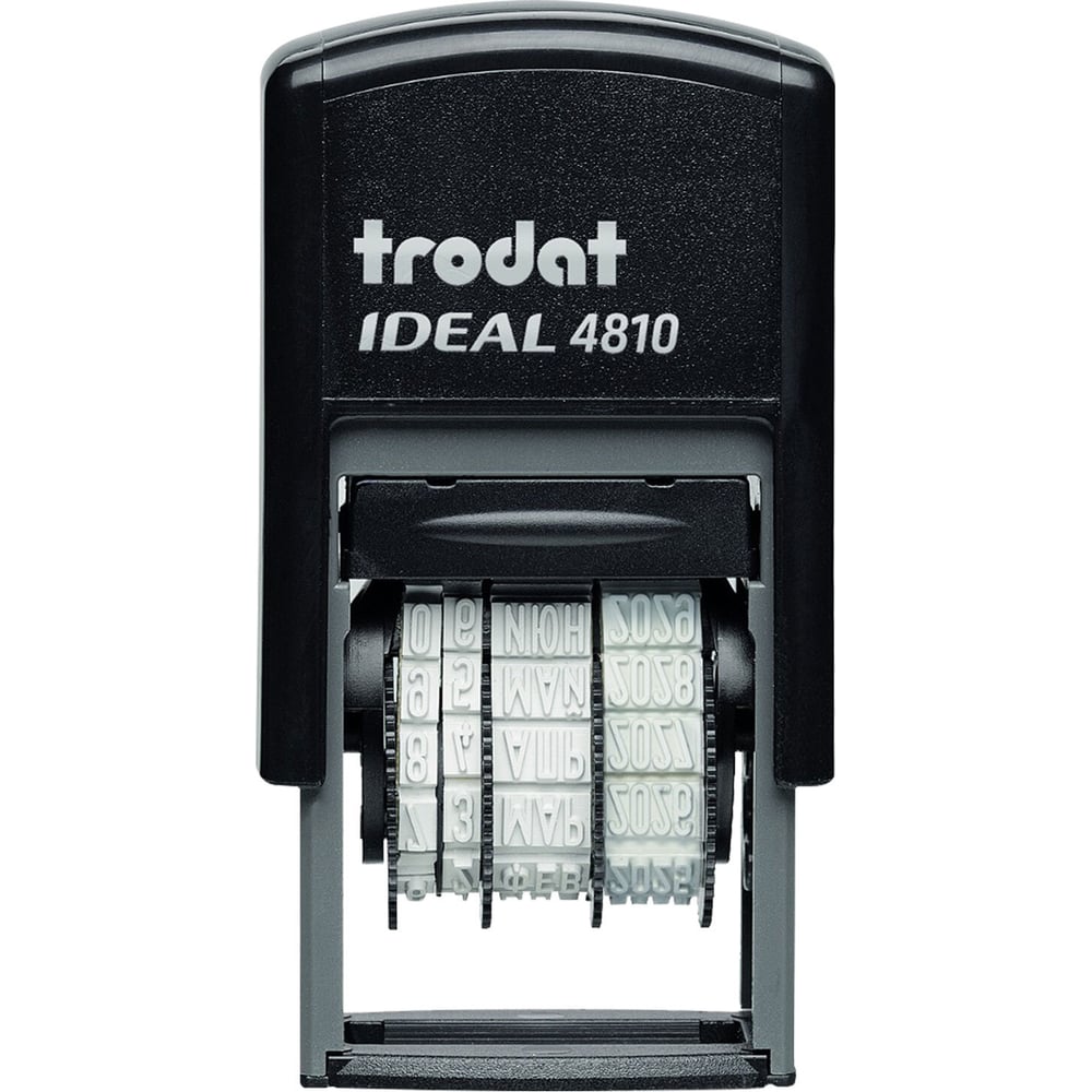 Датер-мини ОФИСМАГ месяц БУКВАМИ, оттиск 20х3,8мм синий, TRODAT IDEAL 4810 P2, корпус чернаяый, подушка,218615 239417