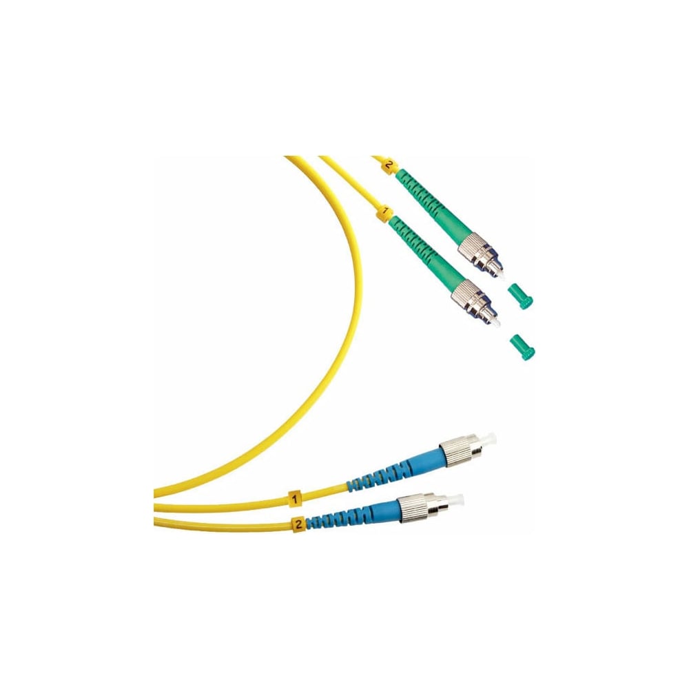 Шнур оптический KOSCAB dpc FC/UPC-FC/APC 9/125 3.0мм 2м LSZH (патч-корд)шт КОС-DPC-9-FC/U-FC/A-3.0-2