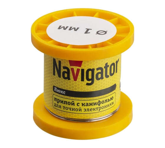 Изображение товара Припой NEM-Pos02-61K-1-K100 ПОС-61 (100 гр; 1 мм; катушка) Navigator 93082