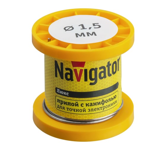 Изображение товара Припой NEM-Pos02-61K-1.5-K50 ПОС-61 (50 гр; 1.5 мм; катушка) Navigator 93077