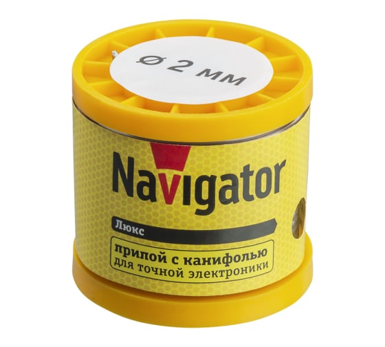 Изображение товара Припой NEM-Pos02-61K-2-K200 ПОС-61 (200 гр; 2 мм; катушка) Navigator 93087