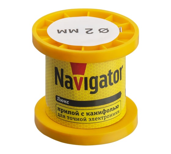 Изображение товара Припой NEM-Pos02-61K-2-K100 ПОС-61 (100 гр; 2 мм; катушка) Navigator 93084