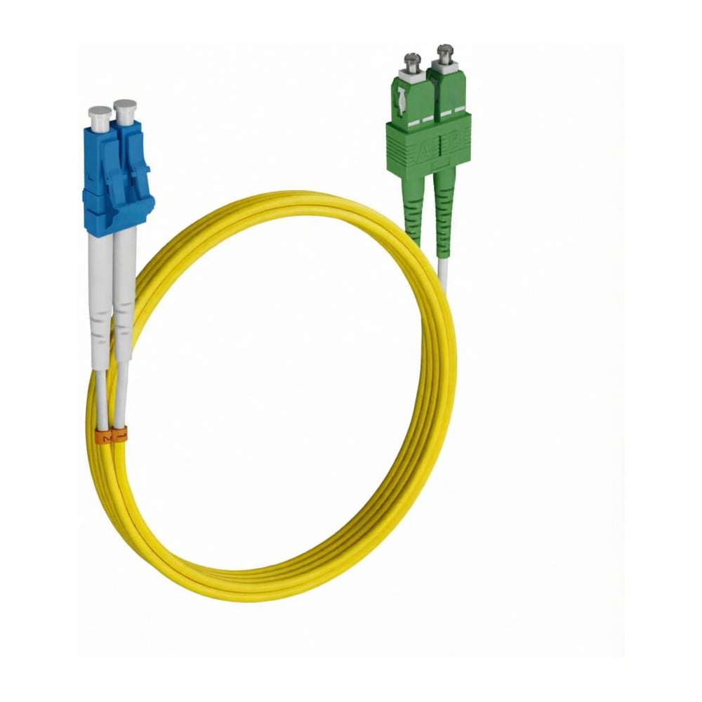 Шнур оптический KOSCAB dpc LC/UPC-SC/APC 9/125 2.0мм 61м LSZH (патч-корд)шт КОС-DPC-9-LC/U-SC/A-2.0-61