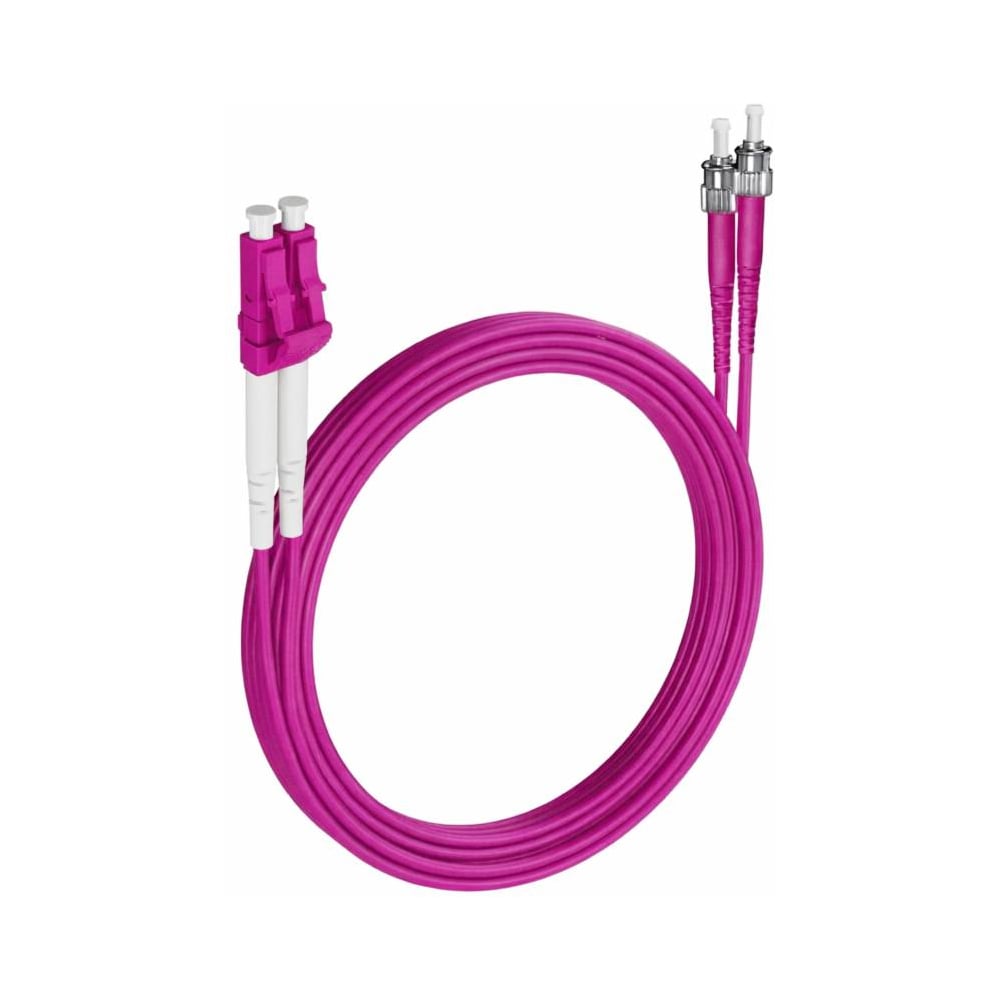 Шнур оптический KOSCAB dpc LC/UPC-ST/UPC 50/125 OM4 2.0мм 60м LSZH (патч-корд)шт КОС-DPC-504-LC/U-ST/U-2.0-60