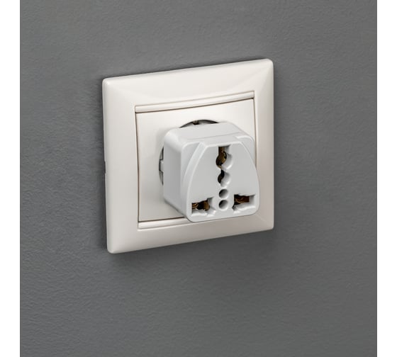 Изображение товара Универсальный адаптер duwi с/з, белый, 6A, 1300Вт, 250В 27405 6