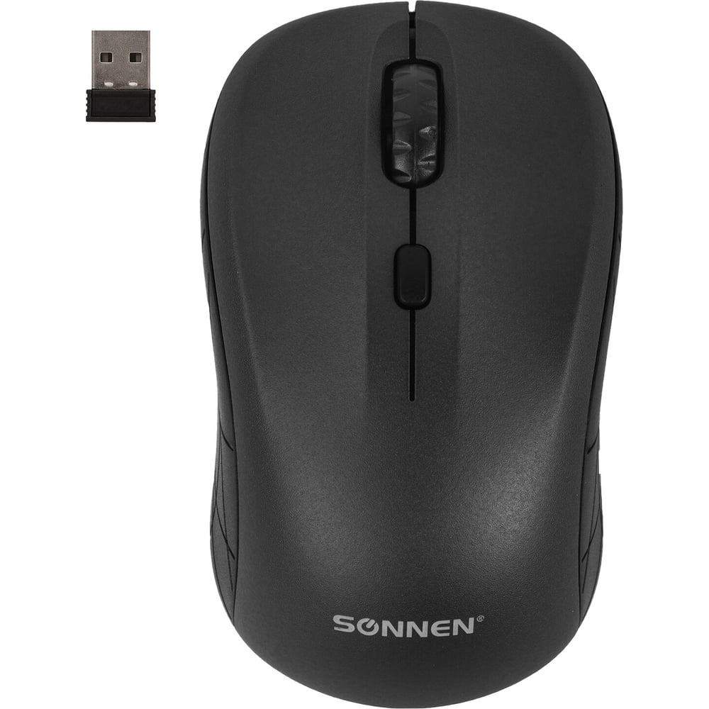 Изображение товара Мышь беспроводная SONNEN V111, USB, 800/1200/1600 dpi, 4 кнопки, оптическая, черная, 513518 Изображение товара Мышь беспроводная SONNEN V111, USB, 800/1200/1600 dpi, 4 кнопки, оптическая, черная, 513518