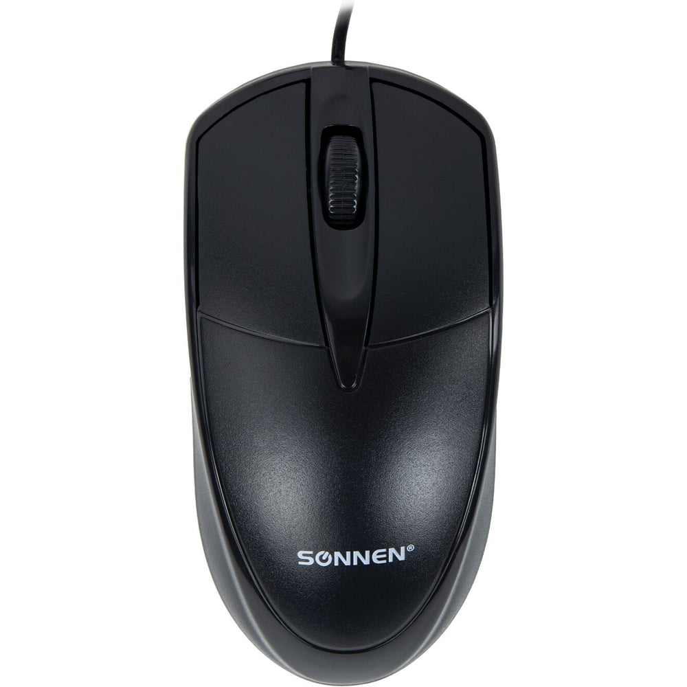 Мышь проводная SONNEN B61, USB, 1600 dpi, 2 кнопки + колесо-кнопка, оптическая, черная, 513513