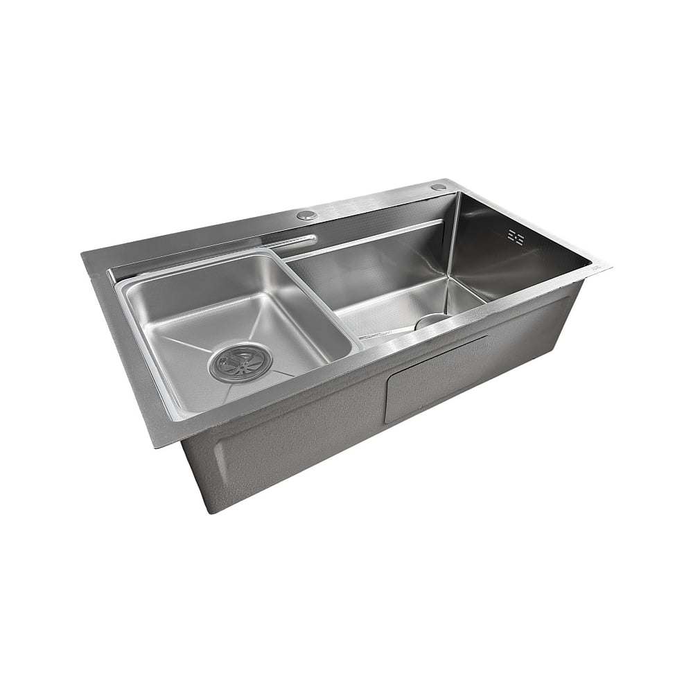 Изображение товара Кухонная мойка НАОМИ Azario (750*460*220) нержавеющая сталь серебро соты (сифон, корзина, доска), 00094451 Изображение товара Кухонная мойка НАОМИ Azario (750*460*220) нержавеющая сталь серебро соты (сифон, корзина, доска), 00094451