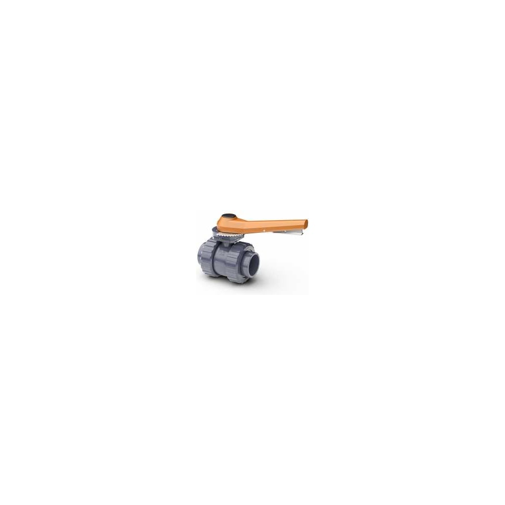 Кран шаровой HIDROTEN ПВХ 63 под клей, с триггером, PTFE/EPDM, Испания 1011759 СК0006ТГ_И