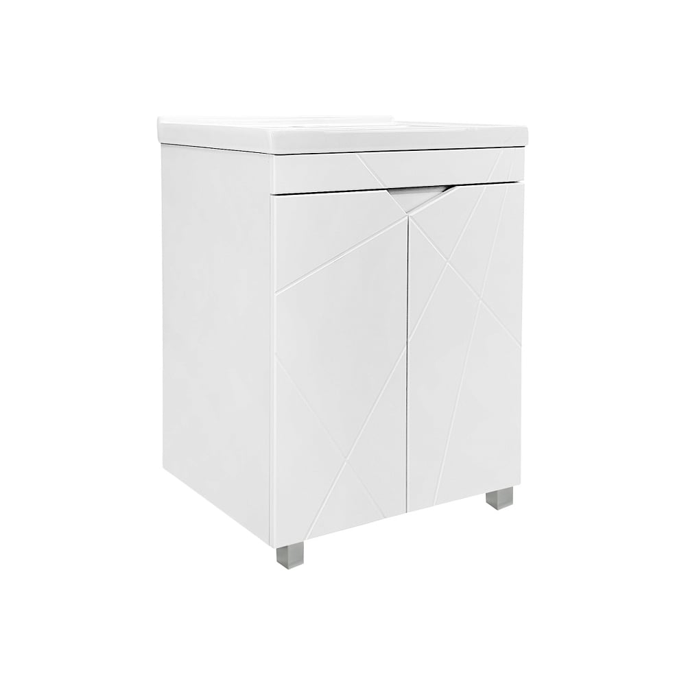 Комплект Loranto Оптимум - Тумба 60 см напольная с раковиной Monte NEO 600x470x220 00106210