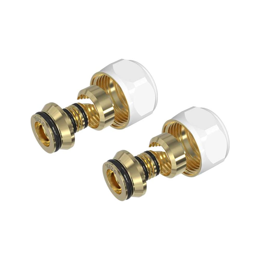 Соединители евроконус VIVALDO 3/4x16 мм (2 шт.) (белый) EC16-WH