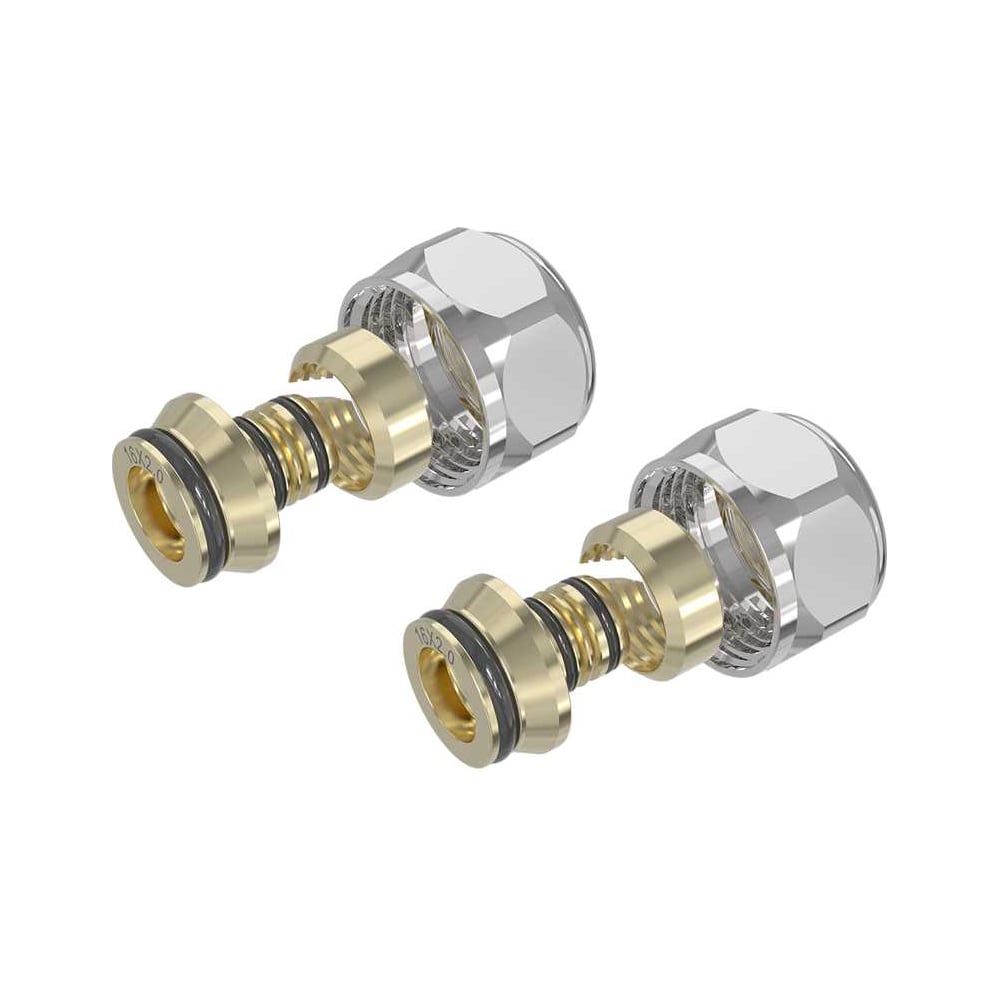 Соединители евроконус VIVALDO 3/4x16 мм (2 шт.) (хром) EC16-CR