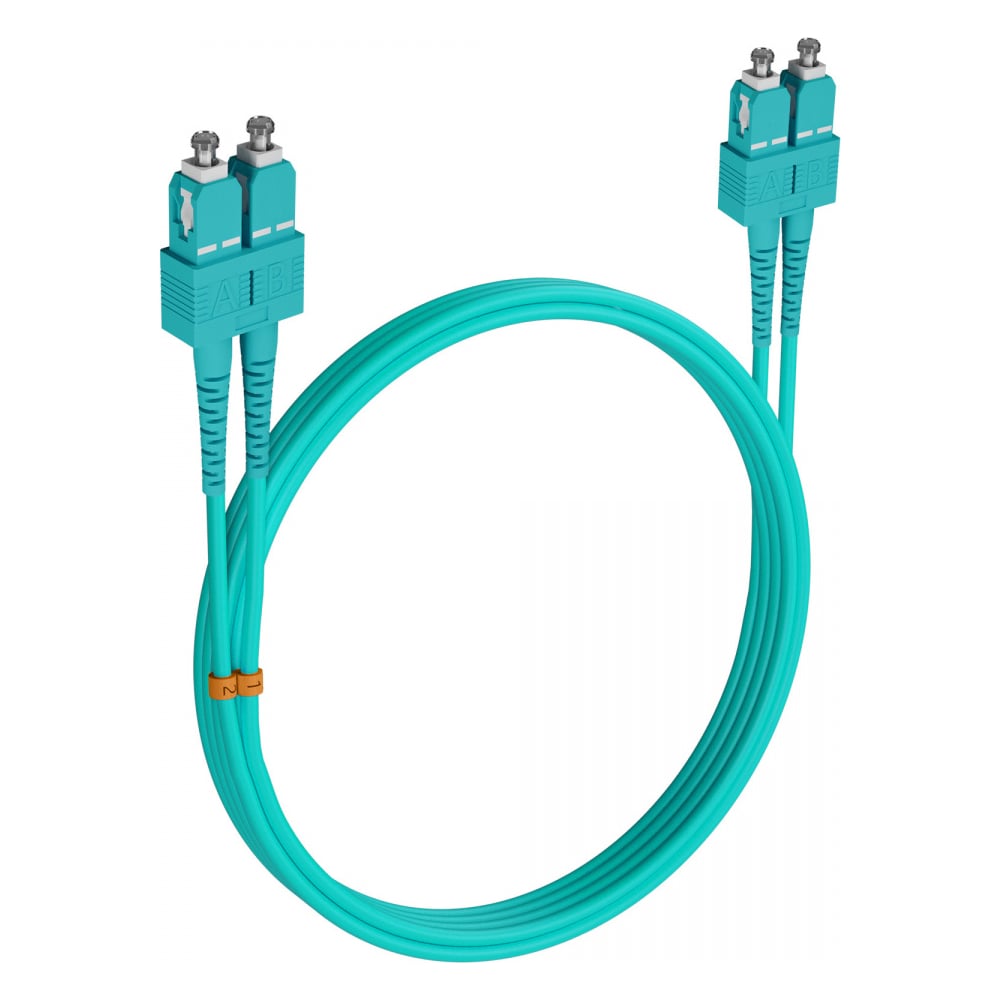Шнур оптический KOSCAB dpc SC/UPC-SC/UPC 50/125 OM3 3.0мм 4м LSZH (патч-корд) шт КОС-DPC-503-SC/U-SC/U-3.0-4