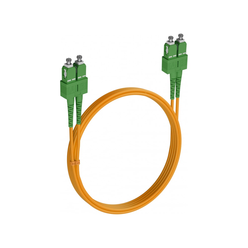 Шнур оптический KOSCAB dpc SC/APC-SC/APC 9/125 3.0мм 7м LSZH (патч-корд) шт КОС-DPC-9-SC/A-SC/A-3.0-7
