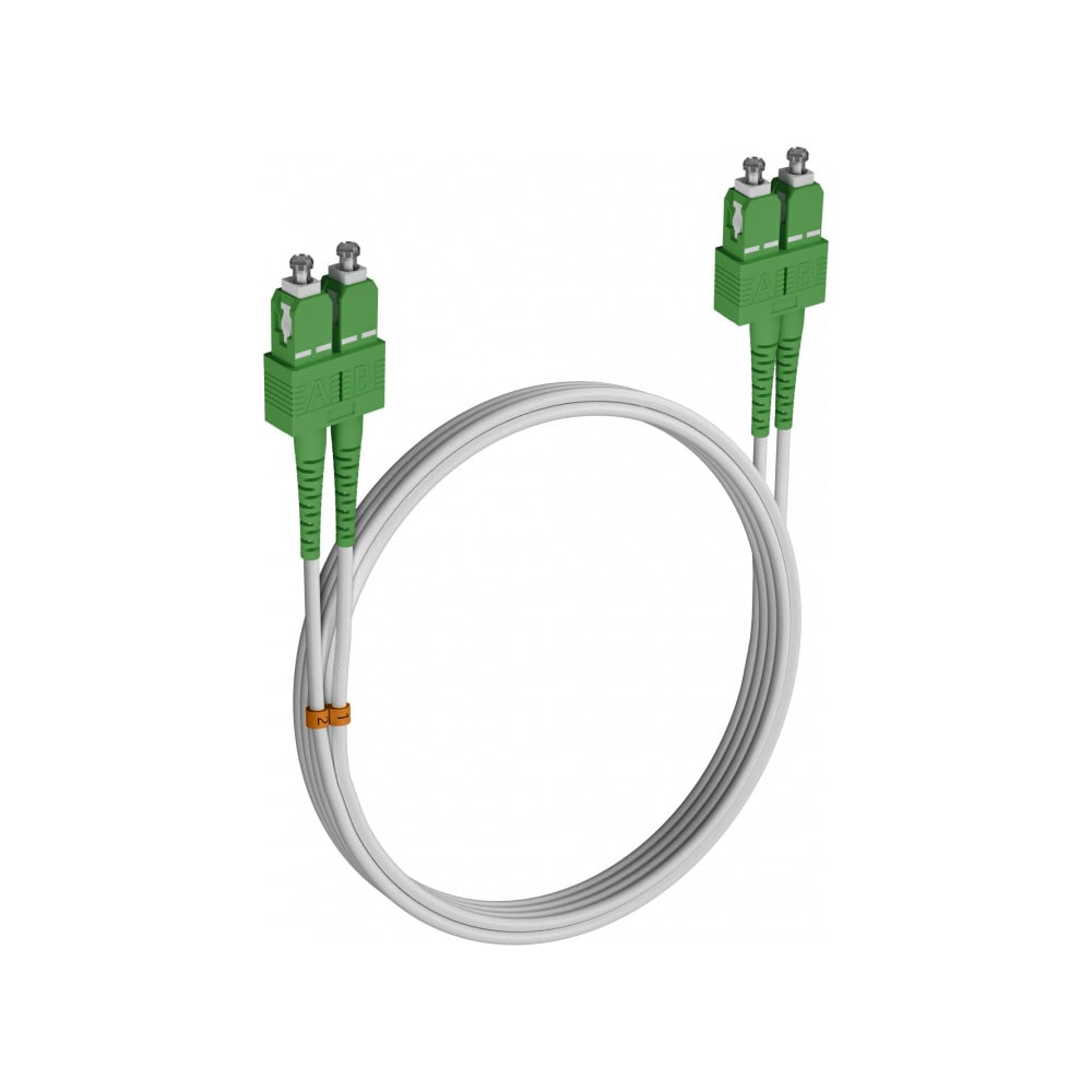 Шнур оптический KOSCAB dpc SC/UPC-SC/APC G657.A1 3.0мм 4м LSZH (патч-корд) шт КОС-DPC-G657.A1-SC/U-SC/A-3.0-4